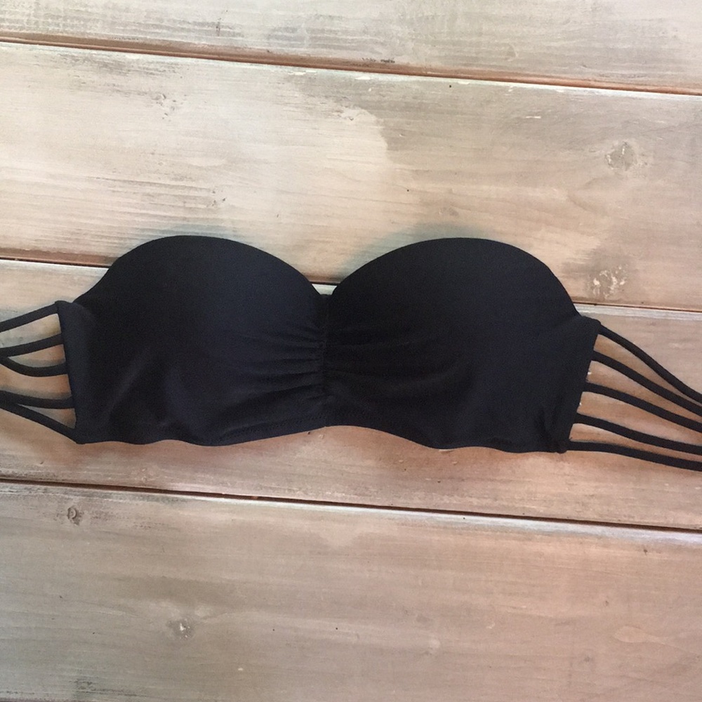 Black Strappy Bikini Top